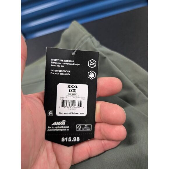 NWT Avia Cargo Skirt Hike Skort Casual Green Midnight Mini Skirt Side Slit High - Picture 5 of 8